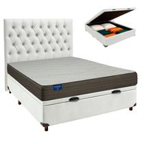 Kit Cama Box Bau + Cabeceira + Colchão Casal D33 - Orthotech - Inducol