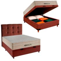 Kit Cama Box Bau + Cabeceira + Colchão Casal Molas Ensacadas - Airflex Kit Cama Box Bau + Cabeceira + Colchão Casal Molas Ensacadas - Airflex