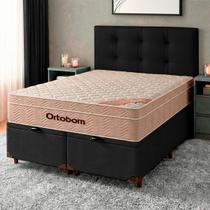 Kit Cama Box Bau + Cabeceira + Colchão Casal Molas Ensacadas - Airtech - Ortobom Kit Cama Box Bau + Cabeceira + Colchão Casal Molas Ensacadas - Airtech - Ortobom