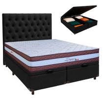 Kit Cama Box Bau + Cabeceira + Colchão Casal Molas Ensacadas - Legaccy - Paropas Kit Cama Box Bau + Cabeceira + Colchão Casal Molas Ensacadas - Legaccy - Paropas