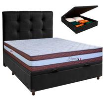 Kit Cama Box Bau + Cabeceira + Colchão Casal Molas Ensacadas - Legaccy - Paropas Kit Cama Box Bau + Cabeceira + Colchão Casal Molas Ensacadas - Legaccy - Paropas