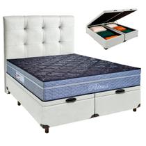 Kit Cama Box Bau + Cabeceira + Colchão Casal Molas Ensacadas - Petrus - Paropas