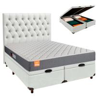 Kit Cama Box Bau + Cabeceira + Colchão King D23 - Pro - Inducol