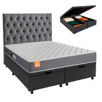Kit Cama Box Bau + Cabeceira + Colchão King D23 - Pro - Inducol