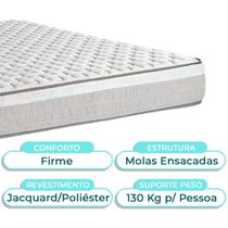 Kit Cama Box Bau + Cabeceira + Colchão King Molas Ensacadas - Hanover - Inducol