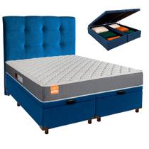 Kit Cama Box Bau + Cabeceira + Colchão Queen D23 - Pro - Inducol Kit Cama Box Bau + Cabeceira + Colchão Queen D23 - Pro - Inducol
