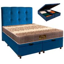 Kit Cama Box Bau + Cabeceira + Colchão Queen D26 - Ortophedic - Sankonfort Kit Cama Box Bau + Cabeceira + Colchão Queen D26 - Ortophedic - Sankonfort