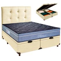 Kit Cama Box Bau + Cabeceira + Colchão Queen Molas Ensacadas - Petrus - Paropas