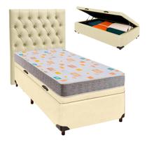 Kit Cama Box Bau + Cabeceira + Colchão Solteiro D20 - D20 - Inducol
