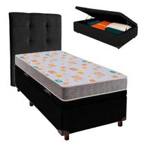 Kit Cama Box Bau + Cabeceira + Colchão Solteiro D20 - D20 - Inducol