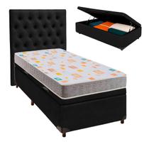 Kit Cama Box Bau + Cabeceira + Colchão Solteiro D20 - D20 - Inducol Kit Cama Box Bau + Cabeceira + Colchão Solteiro D20 - D20 - Inducol