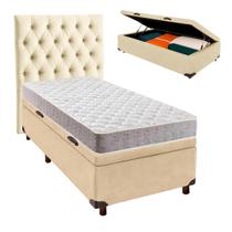 Kit Cama Box Bau + Cabeceira + Colchão Solteiro D23 - D23 - Inducol Kit Cama Box Bau + Cabeceira + Colchão Solteiro D23 - D23 - Inducol