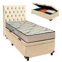 Kit Cama Box Bau + Cabeceira + Colchão Solteiro D33 - Maxsono - Paropas Kit Cama Box Bau + Cabeceira + Colchão Solteiro D33 - Maxsono - Paropas