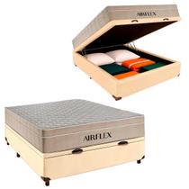 Kit Cama Box Bau e Colchão Molas Ensacadas Casal Airflex Begetiza Kit Cama Box Bau e Colchão Molas Ensacadas Casal Airflex Begetiza