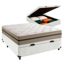 Kit Cama Box Baú Viúva + Colchão Molas Ensacadas Cristalflex Kit Cama Box Baú Viúva + Colchão Molas Ensacadas Cristalflex
