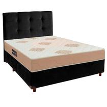 Kit Cama Box + Cabeceira + Colchão Casal D33 Inovaflex - Preto Kit Cama Box + Cabeceira + Colchão Casal D33 Inovaflex - Preto