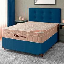 Kit Cama Box + Cabeceira + Colchão Casal Molas Ensacadas - Airtech - Ortobom Kit Cama Box + Cabeceira + Colchão Casal Molas Ensacadas - Airtech - Ortobom