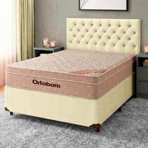 Kit Cama Box + Cabeceira + Colchão Casal Molas Ensacadas - Airtech - Ortobom Kit Cama Box + Cabeceira + Colchão Casal Molas Ensacadas - Airtech - Ortobom