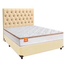 Kit Cama Box + Cabeceira + Colchão Casal Molas Ensacadas - Isis Real - Inducol Kit Cama Box + Cabeceira + Colchão Casal Molas Ensacadas - Isis Real - Inducol