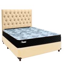 Kit Cama Box + Cabeceira + Colchão Casal Molas Ensacadas - Life Gold - Paropas