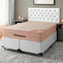Kit Cama Box + Cabeceira + Colchão Queen Molas Ensacadas - Airtech - Ortobom