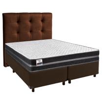 Kit Cama Box + Cabeceira + Colchão Queen Molas Ultralastic - Bogota - Inducol Kit Cama Box + Cabeceira + Colchão Queen Molas Ultralastic - Bogota - Inducol