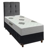 Kit Cama Box + Cabeceira + Colchão Solteiro D28 Confort Premium Inovaflex