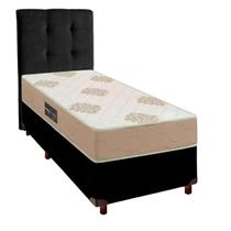 Kit Cama Box + Cabeceira + Colchão Solteiro D33 Inovaflex - Preto Kit Cama Box + Cabeceira + Colchão Solteiro D33 Inovaflex - Preto