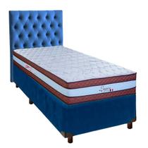 Kit Cama Box + Cabeceira + Colchão Solteiro Molas Ensacadas - Legaccy - Paropas Kit Cama Box + Cabeceira + Colchão Solteiro Molas Ensacadas - Legaccy - Paropas