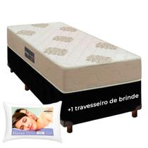 Kit Cama Box + Colchão Solteiro Inova D33 + Travesseiro Ortobom Kit Cama Box + Colchão Solteiro Inova D33 + Travesseiro Ortobom