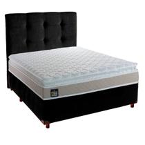 Kit Cama Box Com Colchão Casal Real D33 Hellen + Cabeceira