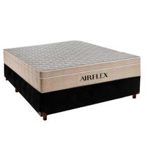 Kit Cama Box e Colchão Molas Ensacadas Casal Airflex Preto Kit Cama Box e Colchão Molas Ensacadas Casal Airflex Preto