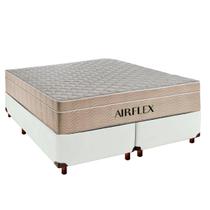 Kit Cama Box e Colchão Molas Ensacadas Queen Airflex Branco Kit Cama Box e Colchão Molas Ensacadas Queen Airflex Branco