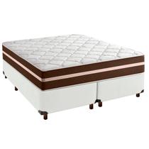 Kit Cama Box Queen e Colchão Classic Molas Ensacadas Anjos Branco