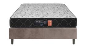 Kit Cama Box Solteiro Suede Cinza + Colchão Supreme EPS + D33 Orthopedic 20 - 78x188 - Comfort Prime Kit Cama Box Solteiro Suede Cinza + Colchão Supreme EPS + D33 Orthopedic 20 - 78x188 - Comfort Prime