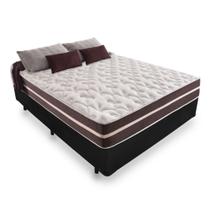 Kit Cama Box Viúva e Colchão Classic Molas Ensacacas Anjos Preto