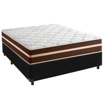 Kit Cama Box Viúva e Colchão Classic Molas Ensacadas Anjos Preto Kit Cama Box Viúva e Colchão Classic Molas Ensacadas Anjos Preto