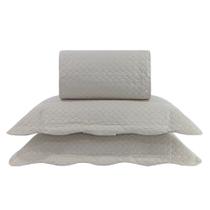 Kit cama casal acetinado ultrassonic - bolhas bege