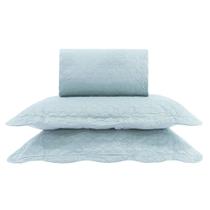 Kit cama casal acetinado ultrassonic - estrela verde