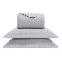 Kit cama casal aspen supreme - geo cinza