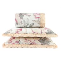 Kit cama casal delicato romance estampado - gardênia