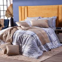 Kit Cama Colcha Edredom Ravena Cinza Casal Queen 03 Peças - Dupla Face Percal 200 Fios Kit Cama Colcha Edredom Ravena Cinza Casal Queen 03 Peças - Dupla Face Percal 200 Fios