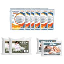 Kit Cama de Hotel 6 Trav. 4 Macios, 2 Firmes e 6 Capas Kit Cama de Hotel 6 Trav. 4 Macios, 2 Firmes e 6 Capas