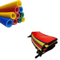 Kit Cama Elastica 1,40 Protetor Mais 6 Isotubos