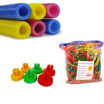 Kit Cama Elástica 2,44m 6 Isotubos 6 Ponteiras 1 Rede