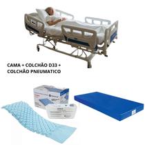 Kit Cama Hospitalar Elétrica 8 Movimentos Com Elevação De Altura do Leito Com Colchão D33 e Colchão Pneumatico Kit Cama Hospitalar Elétrica 8 Movimentos Com Elevação De Altura do Leito Com Colchão D33 e Colchão Pneumatico