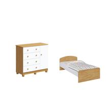 Kit Cama Infantil Lua Montessori Cômoda Bebê Junior 100% MDF -