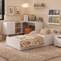 Kit Cama Infantil Montessoriana com Escrivaninha L 3 Gavetas Aura Multimóveis MP4821 Kit Cama Infantil Montessoriana com Escrivaninha L 3 Gavetas Aura Multimóveis MP4821