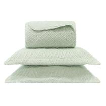 Kit cama king aspen supreme - seta verde claro