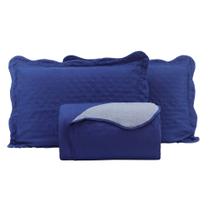 Kit cama king ultra lisse belle - azul 194035/164010
